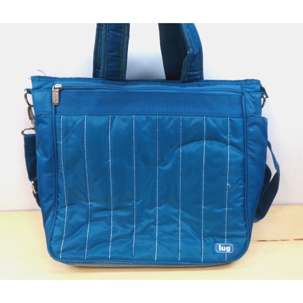 Lug Laptop Carry Messenger Bag Tote Shoulder Strap Vibrant‎ Blue 13" x 12"